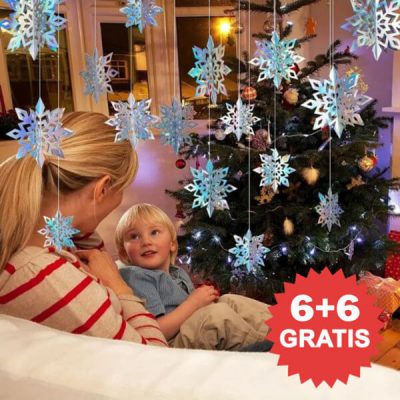 12x 3D holografische Schneeflocken | HOLOFLAKE