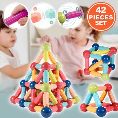 Set von magnetischen Bauklötzen für Kinder (42 Stück) | SUPERBLOCK
