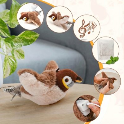 Interaktives flatterndes Vogelspielzeug | CHIRRCAT